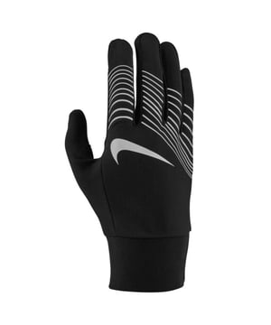 
93% Polyester, 7% Elastaan. Stof Technologie: Dri-FIT, Lichtgewicht. Manchet: Elastiek. Reflecterend detail, touchscreen vingertop. Ontwerp: Logo, Streep.