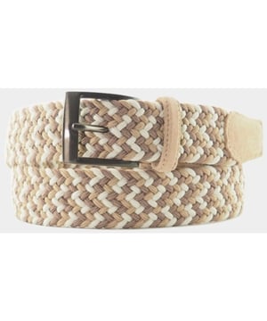 
6Road Riem Beige Ceintuur vlecht stretch suede 395050/6062 met artikelcode395050/6062 .  van het materiaal 100% Leer. Extra specificaties: , , , , kleur Beige.