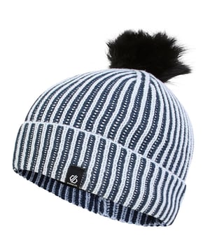 
50% Acryl, 50% Gerecycled Polyester. Stof: Kunstbont, gebreid. Voering: Fleece. Ontwerp: Contrast, Logo. Bobble, Metallic garen, Geribde manchet, Omgeslagen manchet.