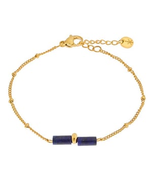 
Label Kiki armband Blue tube - gold