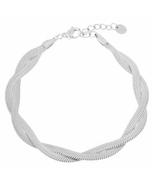 
Label Kiki armband Braided snake - zilver