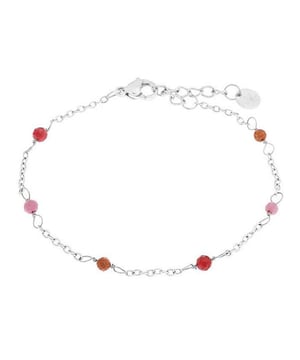 
Label kiki armband Dottie ruby - silver