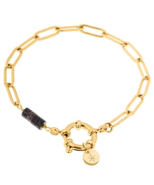 
Label Kiki armband Hold on black - goud