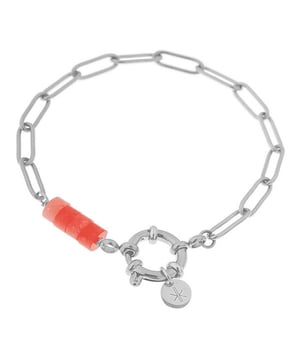 
Label Kiki armband Hold on coral - silver