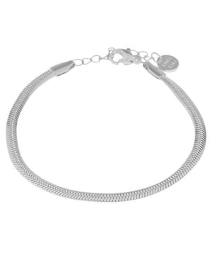 
Label Kiki armband Smooth snake - silver