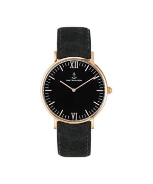 Scoor dit prachtige Kapten & Son item nu in de uitverkoop in de Kapten & Son outlet op V&D.
 Merk  Kapten en Son      Materiaal  Stainless Steel 316L      Serie  Campina      Horlogekast  36 mm      Dikte  7 mm      Waterdichtheid  5 ATM      Kleur band  Zwart      Band  Leer      Breedte band  18 mm      Glas  Mineral crystal      Beweging  Ronda 762      Voor  Dames, Heren      EAN  4251145221522