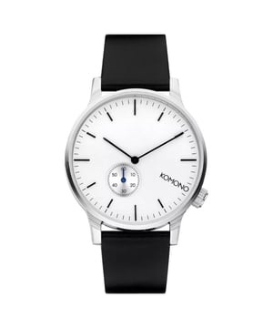 
<p>Het merk Komono betekent 'kleine hebbedingen' in het Japans en dat is precies wat het merk met haar producten wil uitstralen. Komono legt de focus met hun horloges op minimalisme en op waardering voor de kleine dingen in het leven.</p>
<p>Het Komono Winston Subs horloge in de kleur zwart is een veelzijdig heren uurwerk dat vrijwel iedere man zal aanspreken. Met een waterbestendigheid van <strong>3 ATM</strong> kan dit horloge de meeste dagelijkse situaties aan. De zwart lederen polsband zorgt voor comfort en duurzaamheid. Het zilveren uurwerk is van edelstaal en een tijdloos ontwerp dat zowel stoer als elegant is. Dit horloge is niet alleen een stijlvolle aanvulling op elke outfit, maar ook functioneel met zijn nauwkeurige tijdsweergave. Of je nu een chique gelegenheid bijwoont of gewoon je dagelijkse look wilt verbeteren, dit heren polshorloge is perfect. Je shopt de Komono Winston Subs horloge met korting in de uitverkoop.</p>
<h2>Komono horloge heren zwart/wit in de