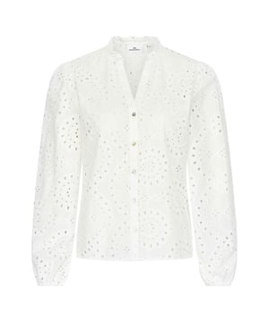 
* Blouse in een broderie anglaise-stof
* V-hals
* Lange mouwen
* Knoopsluiting aan de voorkant
* Kleine ruches bij de hals
* Kleine elastiek aan de binnenkant van de manchet 100% cotton