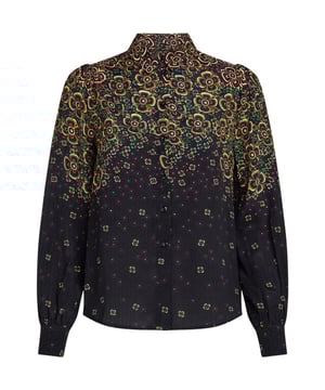 
De Maisie Ombra blouse van King Louie combineert een fijn Lenzing-viscose gevoel met een elegante zwarte ondergrond waarop een subtiel bloemdessin tot leven komt. Door de normale pasvorm valt de blouse rustig langs het lichaam en biedt hij bewegingsvrijheid zonder te wijd te ogen; je voelt je er moeiteloos verzorgd en vrouwelijk in. Het viscosemateriaal heeft een zachte val die je look soepel doet bewegen bij elke stap, waardoor de print extra goed uitkomt. Het recht gesneden model houdt het silhouet helder en tijdloos, ideaal om zowel los te dragen als in een rok of broek te stoppen voor een nettere uitstraling.Dankzij de gemiddelde lengte is de blouse veelzijdig te combineren en blijft hij gemakkelijk in balans met meerdere lagen. De zwarte basis geeft de bloemprint kracht zonder te overheersen, waardoor je outfit meteen een verfijnde twist krijgt. Draag hem naar werk of een diner en voel hoe de stof en het dessin samen jouw stijl subtiel versterken. Een lichte, stijlvolle keuze die zelfvertrouwen geeft bij elke gelegenheid.