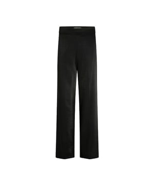 
De Pvteo trousers van MORGAN DE TOI in zwart zijn de perfecte keuze voor een elegante en moderne look. Deze zwarte glans broek heeft een losvallende wide leg pasvorm en een standaard taille, wat zorgt voor een vrouwelijke en flatterende uitstraling. <br />De subtiele satijnen glans geeft een chique touch aan elke outfit, ideaal voor een avondje uit of een formele gelegenheid. Dankzij de zijrits en de sierlijke plooien vallen de pijpen soepel langs het lichaam. Combineer met de CTEO.F aangesloten top voor een gebalanceerde look.<br /><br />Productspecificaties:<br />- Kleur: Black<br />- Pasvorm: Loose wide leg<br />- Taille: Standaard taille<br />- Sluiting: Rits aan de zijkant<br />- Details: Satlijnlook, plooien, italiaanse zakken aan de voorkant<br />- Materiaal: Viscose & Polyester