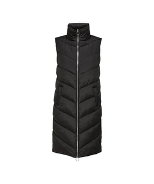 
Lange gewatteerde winter bodywarmer van JDY met een highneckkraag. Dit mouwloze model sluit met een rits.Extra details highneckkraag Mouwloos Sluit met rits 2 Steekzakken op de voorpand Materiaal:100% Polyester Wasvoorschrift:Machinewas max. Fijnwas 30 graden Celsius. Niet in droger