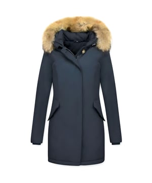 
Blauwe Winterjas Dames met Bontkraag - Vrouwen  Parka Jas - <p><strong>Specificaties:<br /></strong>- Blauwe Winterjas Dames met Bontkraag<strong><br /></strong>- Kleur: Zie Afbeelding<br />- Lengte: Lang<br />- Pasvorm: Normaal <br />- Sluiting: Rits met Knopen<br />- Materiaal: Polyester<br />- Voering: 75% Polyester 25% Katoen<br />- Lichaam voering: 100% Katoen<br />- Zakken: 2 Jaszakken<br />- Collectie: Winter<br />- Standaard Bontkraag: KLEIN<br />- Bontkraag: Afhaalbaar<br />- Wasvoorschrift: Stomerij<br />- Beschikbare Maten: XS - S - M - L - XL <br /><br /><strong>Let op:</strong> De bontkraag is een natuurproduct en hierdoor heeft ieder stuk bont zijn eigen unieke uitvoering. Het bont kan dus afwijken in volheid van vacht en in kleur dan op de afbeelding weergegeven. </p>