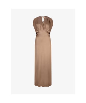 
Op zoek naar een prachtige maxi-jurk voor de zomer of een wedding party? De JOSH V Corrin damesjurk in de kleur Light Mink is alles wat je zoekt. Deze elegante lange jurk is gemaakt van flowy, satijnachtig materiaal met LENZING ECOVER viscose. Het ontwerp heeft een regular fit met een getailleerde taille voor een vrouwelijke uitstraling. De V-hals en korte mouwen maken de jurk af. Door middel van een knoop- en ritssluiting aan de achterzijde sluit de jurk. De lange jurk in satin look is perfect voor zowel een chique avond uit als prachtige zomerdagen.

Pasvorm: Als je tussen twee maten twijfelt, raden wij de kleinste maat aan.
