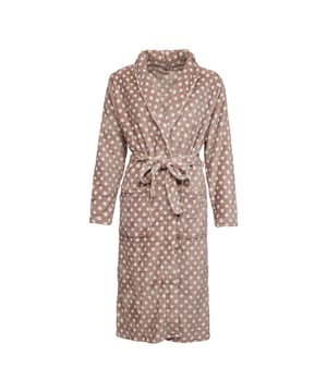 
By Louise ochtendjas voor dames met stippen. Met koord. Gemaakt van 100% polyester.