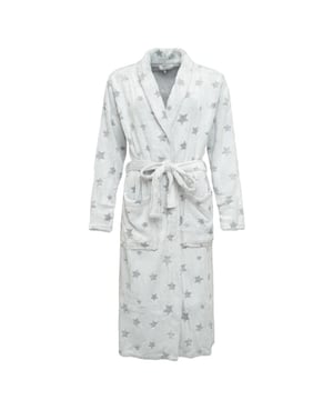 
By Louise ochtendjas voor dames met sterren. Met koord. Gemaakt van 100% polyester.