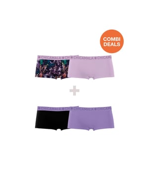 
Materiaal: 95% Cotton / 5% Elastane - 170 gram 
Wasinstructies: Wassen op 30 graden,Niet in de droger,Strijken op matig warme stand (2 stippen) Kleur: Zwart,Paars,Roze,Print