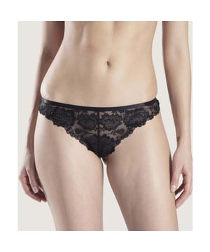 
Nuit indecente String | Materiaal info: 45% polyester 40% polyamide 15% elastaan | Wasinstructie: Handwas niet geschikt voor de droger