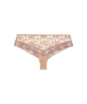 
De Sound of Heart shorty is absoluut modern en sexy. Hij heeft een bedekkende en comfortabele pasvorm en is aan de achterkant licht uitgesneden om de rondingen van de billen te benadrukken. De transparantie en glans komen volledig tot hun recht bij het exclusieve moiréborduurwerk, wat zorgt voor een bewust gedurfd en subtiel verfijnd silhouet.