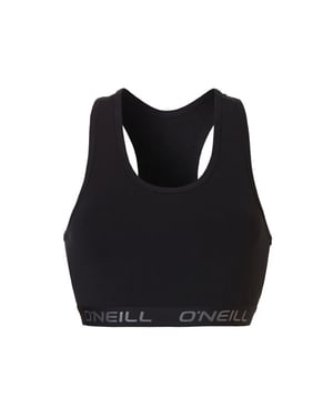 
Effen zwart short van O'Neill van stretchkatoen voor optimale pasvorm. Dit topje is zonder vulling en daardoor onzichtbaar onder je kleding. Ideaal voor tijdens het sporten. Met elastische band en logo aan de onderzijde. Gemaakt van 95% katoen en 5% elastaan.