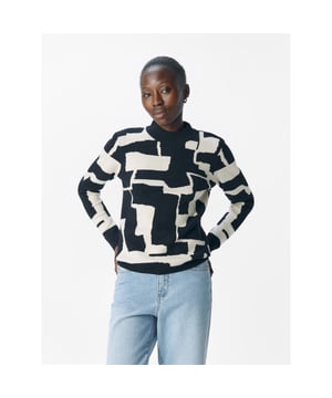 
OBJRAY L/S  KNIT PULLOVER AOP NOOS