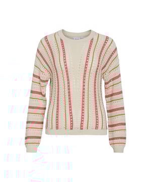 
De Vila ecru dessin trui voor dames is een stijlvolle en duurzame toevoeging aan jouw kledingcollectie. Deze trui is gemaakt van 60% katoen en 40% gerecycled polyester, waardoor het niet alleen comfortabel is om te dragen, maar ook bijdraagt aan een beter milieu. De ecru kleur met subtiel dessin maakt deze trui tijdloos en gemakkelijk te combineren met verschillende outfits. Het zachte materiaal voelt prettig aan op de huid en zorgt ervoor dat je de hele dag door wilt blijven dragen. Met de Vila ecru dessin trui ben jij klaar voor elke gelegenheid. Bestel hem nu bij nummerzestien en ervaar het comfort en de stijlvolle uitstraling van deze trui zelf!