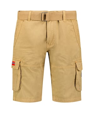 
<p>Bermuda heren | Geographical Norway | Pionec</p>
<p>Korte broek heren voor de zomer van het Italia Mode merk Geographical Norway. De bermuda is gemaakt van 100% katoen en wordt geleverd met bijpassende riem. Ook is de heren bermuda voorzien van diverse zakken. Je kunt de korte broek voor mannen goed combineren op je outfit met een overhemd korte mouw, poloshirt of een T-shirt.</p>
<p>Samenstelling: 100% katoen<br />
Kleur: Beige - Camel<br />
Pasvorm: Normal Fit<br />
Detail: Met bijpassende riem</p>