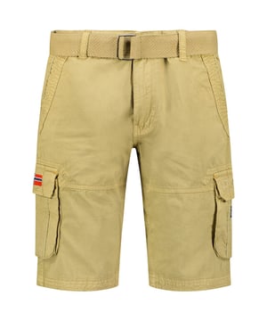 
<p>Bermuda heren | Geographical Norway | Pionec</p>
<p>Korte broek heren voor de zomer van het Italia Mode merk Geographical Norway. De bermuda is gemaakt van 100% katoen en wordt geleverd met bijpassende riem. Ook is de heren bermuda voorzien van diverse zakken. Je kunt de korte broek voor mannen goed combineren op je outfit met een overhemd korte mouw, poloshirt of een T-shirt.</p>
<p>Samenstelling: 100% katoen<br />
Kleur: Mastic<br />
Pasvorm: Normal Fit<br />
Detail: Met bijpassende riem</p>