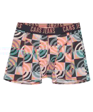 
Moderne Cars Jeans Boxershort. Dit is een aangesloten model Cars Boxer van een hele fijne katoenen kwaliteit met een beetje elastaan erin verwerkt. Twee Cars jeans boxershorts met het Cars-logo in de band verwerkt. Deze boxershorts zijn gemaakt van 95% katoen en 5% elastaan.