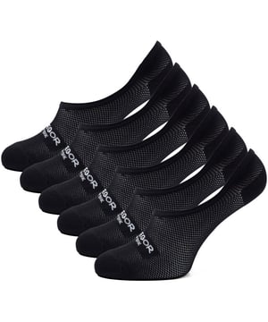 
McGregor New York Footies/sneakersokken 6-pack Zwart met Wit | 6 paar
Een set van 6 paar fijne McGregor New York footies ookwel kousen voetjes of sneakersokken genoemd. De footie sok is invisible / onzichtbaar in een sneaker of lage schoen en valt daarom niet op.

Waarom de sok goed blijft zitten
De bovenkant van de footies zijn voorzien van een elastiek zodat ze goed om de voet blijven zitten.
In de hiel is een siliconen-antislip laag toegevoegd waardoor de sok niet omlaag glijd in je schoenen. Dit is absolute vooruitgang ten opzichte van de normale sneaker of footie sokken.
Productkenmerken
Geweven McGregor New York logo op de voorvoet
De maat is geweven in de zool van de sok zodat u verschillende maten eenvoudig uit elkaar kunt houden.
De sokken zijn gemaakt van een koelend en luchtend mesh materiaal.
De sok is verkrijgbaar in het Zwart met Wit en Wit met Zwart.
Verkrijgbaar in Maat 36-42 en 40-46.
Door de elastische weving sluiten de sokken altijd goed aan. We hebben dit bij 100 verschillende consumenten getest.
De sokken zijn geschikt als dames sok en heren sok.