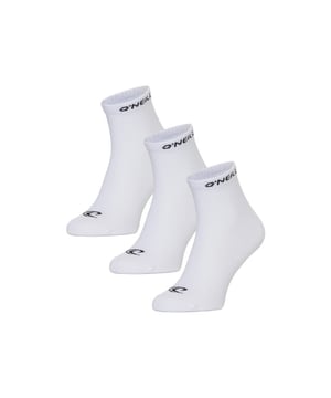 
O'Neill sneakersokken voor heren en dames. De set sneaker sokken bevat 3 effen witte enkelsokken en zijn voorzien van ribboord voor een prettige pasvorm. Hierdoor zijn ze perfect voor in je dagelijkse schoenen. Daarnaast zijn de sneakersokken voorzien van het O'Neill logo en met maataanduiding aan de onderzijde. Gemaakt van 72% katoen, 26% polyester en 2% elastaan.