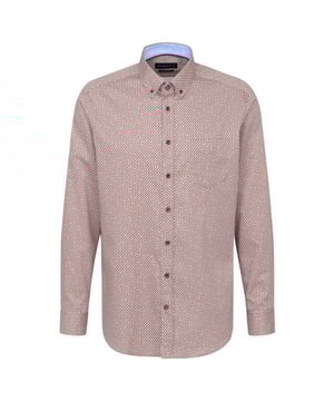 
Bugatti clothing Casual Overhemd LM combineert stijl en comfort met zijn bruine patroon, lange mouwen en elegante knoopsluiting. Het subtiele borstzakje en klassieke manchet maken dit veelzijdige kledingstuk perfect voor iedere garderobe. Gemaakt van hoogwaardige katoen voor een aangename draagervaring. Bugatti clothing staat bekend om zijn tijdloze ontwerpen en kwalitatief vakmanschap. Het merk biedt altijd de perfecte balans tussen casual en chic, waardoor je altijd goed voor de dag komt. - Over het merk: Bugatti is de perfecte mix van modern, klassiek en sportief. De beste materialen worden verwerkt met de nieuwste standaardtechnologieën om de Bugatti pasvorm te verzekeren.