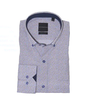 
<p>Heren overhemd met een fris dessin van het label Dutch Bastard.</p>
<ul>
<li>Regular fit</li>
<li>Borstzakje</li>
<li>80% Katoen/20% Polyester</li>
</ul>