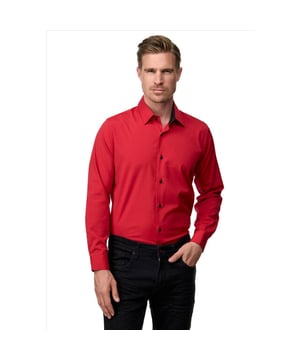 
Rood heren overhemd van het merk Rusty Neal. Deze nette slim fit overhemden hebben een zakelijke uitstraling, maar zijn ook zeer geschikt als vrijetijdskleding. Het basic overhemd voor mannen heeft een slim fit pasvorm. Het heren overhemd (https://italian-style.nl/heren/italiaanse-overhemden/lange-mouw) is voorzien van een zwarte binnenboord. Ook is de binnenkant van de manchet zwart van kleur. Tevens is de knoop van de blouse in de kleur zwart. Je kunt het overhemd voor mannen goed combineren in je outfit met een chino of een jeans.

 Materiaal: 60% katoen, 37% Polyester, 3% Elastan
 Kleur: Rood
 Pasvorm: Slim fit