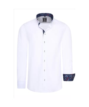 
<p>Grijs effen heren overhemd van het Moda Italia Merk Rusty Neal. Deze Italiaanse overhemden hebben een zakelijke uitstraling, maar zijn ook zeer geschikt als vrijetijdskleding. De blouse voor mannen heeft een gebloemd motief in de kraag ook vind je dit gebloemde patroon in de manchet terug. Tevens zijn de knopen transparant uitgevoerd.</p>
<p>Materiaal: 97% katoen, 3% Lycra<br />
Pasvorm: Normal fit</p>
<p>Kleur : Wit</p>
<p>Wasadvies: stomen is het beste. De meeste wasautomaten bezitten deze functie.<br />
Wil je machinewassen, dan op 30 graden en binnenstebuiten.<br />
De maat tabel is uitgevoerd in centimeters. Houdt 2-3 centimeter extra ruimte aan.<br />
Heb je een grote maat en is deze niet voorradig? Van vrijwel alle overhemden kunnen we ook tot 6 of 7 XL leveren.<br />
Je kan ons daarover mailen of whatsappen.</p>
