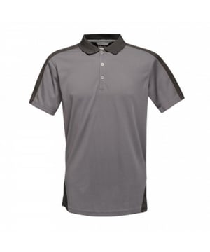 
100% Polyester. Stof: Coolweave, Piqué. Ontwerp: Contrast. Halslijn: Collared, Ribbed. Manchet: Ribbel. Mouwtype: Korte mouwen. Klep met 3 knopen, Vochtafvoerend, Sneldrogend, Zijsplitten.