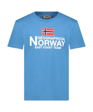 
Heren t-shirt van het merk Geographical Norway. De shirts van Geographical Norway zijn gemaakt van 100% katoen, en hebben een normale pasvorm. Het zachte katoen zorgt voor een heerlijk draagcomfort.