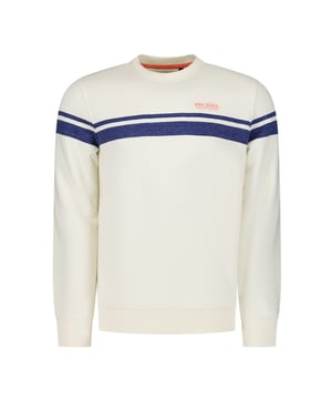 
<p>Stoere ronde hals heren sweater van NZA met horizontale strepen over de borst.</p>
<ul>
<li>Modern fit</li>
<li>100% Katoen</li>
<li>Kleurnummer: 1013</li>
</ul>