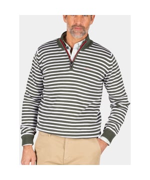 
<p>Gestreepte heren half-zip trui van het merk NZA - New Zealand Auckland.</p>
<ul>
<li>Regular fit</li>
<li>100% Katoen</li>
<li>Kleurnummer: 1737</li>
</ul>