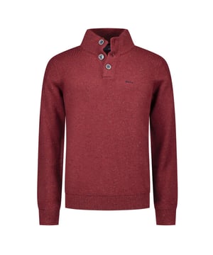 
<p>Vlotte heren pullover met een staande kraag voorzien van een knoopsluiting. Deze N.Z.A. heren trui is gemaakt van een mooie gemêleerde katoen-mix.</p>
<ul>
<li>Modern fit</li>
<li>56% katoen/ 26% acryl/ 18% polyester</li>
</ul>