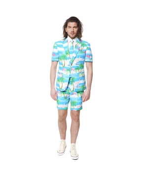 
Gedraag je als een paradijsvogel en pronk met de veren die je hebt. Deze tropische verrassing van OppoSuits is gemaakt van palmbladeren, gewassen in margaritaâ€™s en bevat echte stukjes kokos*. In dit ultieme zomerpak ben je als een koel briesje op een hete dag (of andersom). * bij wijze van spreken