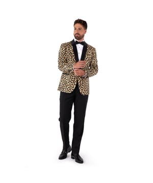 
Smokings worden meestal geassocieerd met klasse, elegantie en chique diners. Gelukkig voor jou betekent dat niet dat je je innerlijke beest in een kooi moet stoppen. De Jag Tuxedo is de perfecte oplossing als je je chic wilt kleden, maar ook wilt laten zien dat je een beetje een wilde kat bent. De smoking wordt geleverd met een jaguar geprint jasje met satijnen sjaalkraag, een zwarte broek met dubbele plooi en een vlinderdas. Koop vandaag nog The Jag Tuxedo en laat de betonnen jungle je brullen horen!