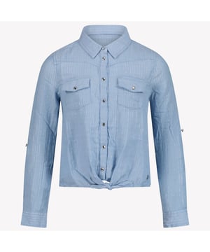 
Guess J5GH05 WH6S0 kinder overhemd blauw - s25 blouse lm lurexstripe - zomer 2025