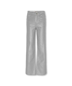 
Geef de garderobe van je kleine meid een beetje sprankeling met deze zilverkleurige lange broek van het merk Kids Only. Gemaakt van een zachte en comfortabele mix van 68% acryl, 23% polyester en 9% polyamide, zal deze broek haar warm en stijlvol houden tijdens de koudere maanden. De glanzende afwerking geeft deze broek een chique uitstraling en is perfect voor feestjes of speciale gelegenheden. De elastische taille zorgt voor een goede pasvorm, terwijl de ruime pijpen zorgen voor een trendy look. Een must-have item voor elke kleine fashionista!