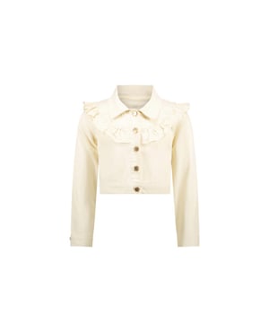 
Le Chic Zomer spijkerjas meisjes Ivoor wit - ruffel - Alysum

Materiaal 78% katoen, 20% polyesther, 2% elastane