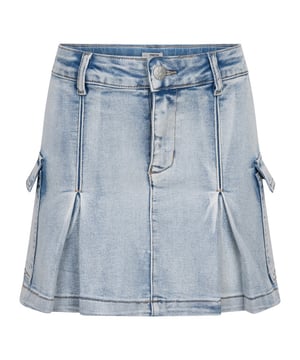 
Indian Blue Jeans Meisjes spijkerrokje cargo - Licht denim

Materiaal 72% Cotton/23% Polyester/3% Viscose/2% Elastane
