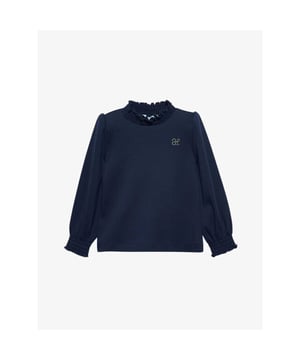 
Turtleneck voor meisjes van het merk Abel & Luna in de kleur navy met geribbelde kraag en mouwen. 