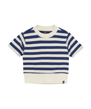 
Indian Blue Jeans Zomer T-shirt S/S meisjes - navy blauw - cropped - gestreept - rib

Materiaal 95% katoen, 5% elastane