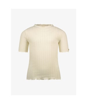 
Le Chic kinderkleding is verkrijgbaar in de maten 3 jaar t/m 10 jaar oftewel maat 98 t/m maar 140.
Le Chic mooie stretch t-shirt met korte mouwen in de kleur creme.