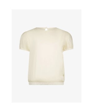 
Le Chic kinderkleding is verkrijgbaar in de maten 3 jaar t/m 10 jaar oftewel maat 98 t/m maar 140.

Een hele mooie meisje top van Le Chic in de kleur Cream. Onderaan de top een boor zodat het mooi kort gedragen kan worden.