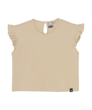 
Indian Blue Jeans Zomer top meisjes - zand - cropped - ruffel

Materiaal 95% katoen, 5% elastane